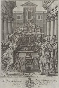 Dido building her funeral pyre by English School
