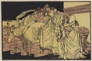 Dido on the funeral pile by English School