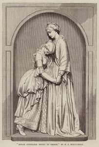 Dinah Consoling Hetty in Prison by English School