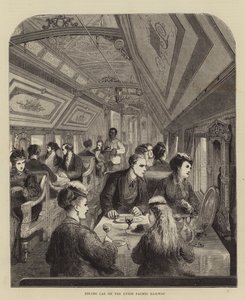 Dining Car on the Union Pacific Railway by English School