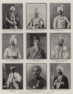 Distinguished Indian Guests at the Coronation, illustration from The Graphic, 28th June 1902 by English School