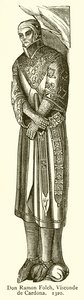 Don Ramon Folch, Viscount of Cardona. 1320 by English School