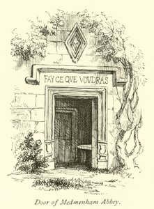 Door of Medmenham Abbey by English School