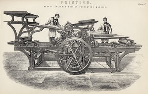 Double cylinder gripper perfecting machine, from The National Encyclopaedia, published by William Mackenzie, London, late 19th century