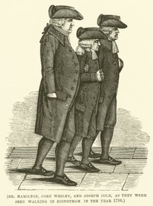 Dr Hamilton, John Wesley, and Joseph Cole Walking in Edinburgh, 1790