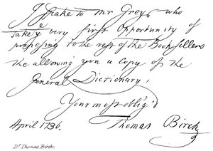 Dr. Thomas Birch by English School