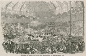 Drawing of the lottery of the Golden Ingote in the Circus of the Champs Elysees, Paris, France by English School