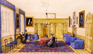 Drawing room interior of a country house, c.1830