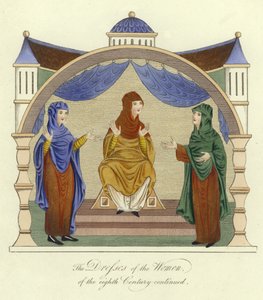 Dresses of the Anglo-Saxon Women of the 8th Century by English School