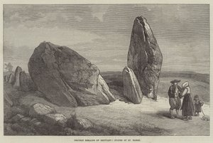 Druidic Remains of Brittany, Stones of St Barbe (engraving) by English School