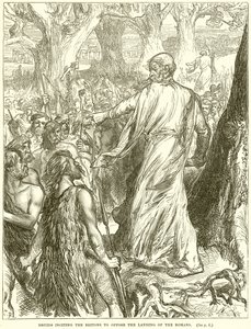 Druids Inciting the Britons to Oppose the Landing of the Romans by English School