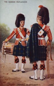 Drummer and Bandsman of the Gordon Highlanders by English School