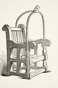 Ducking stool used in the 15th century, from The National and Domestic History of England by William Hickman Smith Aubrey published London, c.1890