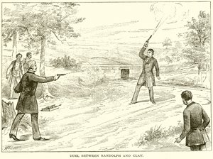 Duel between Randolph and Clay by English School