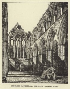 Dunblane Cathedral, the Nave, looking West by English School