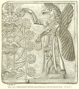 Eagle-Headed Divinity from Nimroud with the Sacred Tree