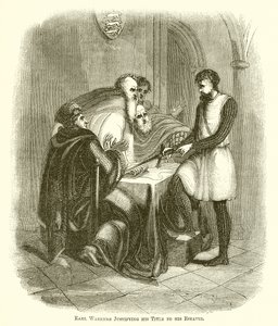 Earl Warenne justifying his Title to his Estates by English School