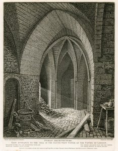 East Entrance to the Cell in the South West Tower of the Tower of London by English School
