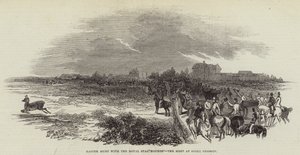 Easter Hunt with the Royal Stag Hounds, the Meet at Stoke Common by English School
