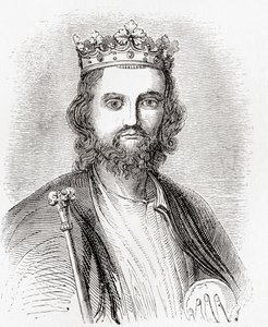 Edward II, aka Edward of Caernarfon, from Old England: A Pictorial Museum, published 1847