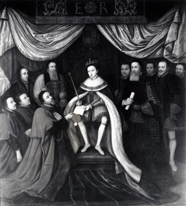 Edward VI Granting the Charter to Bridewell and Bethlehem Hospitals in 1553 by English School