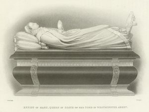 Effigy of Mary, Queen of Scots on Her Tomb in Westminster Abbey by English School
