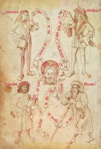 The Four Humours, from the Guild Book of the Barber Surgeons of York by English School