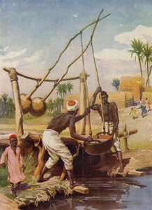 Egyptian Water Well by English School