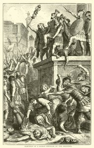 Election of a Roman Emperor by the soldiery by English School
