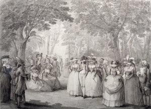 Elegant figures in Vauxhall Gardens