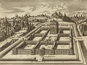 Elevation of the Temple of Jerusalem as Built by Herod by English School