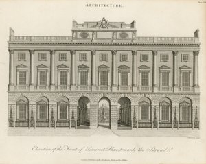 Elevation of the front of Somerset Place by English School