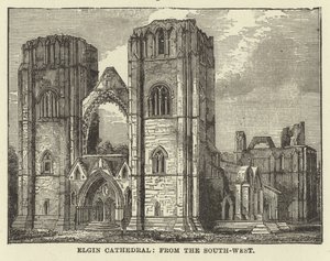 Elgin Cathedral, from the South West by English School