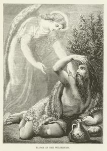 Elijah in the Wilderness by English School