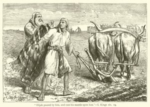 Elijah Passed by Him, and Cast His Mantle Upon Him, I, Kings by English School