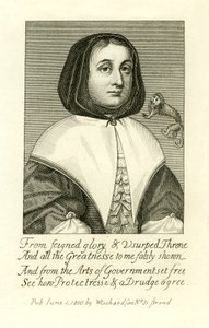 Elizabeth Cromwell, wife of Oliver Cromwell, illustration from A Biographical History of England by J. Granger