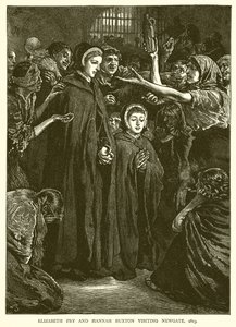 Elizabeth Fry and Hannah Buxton visiting Newgate, 1813 by English School
