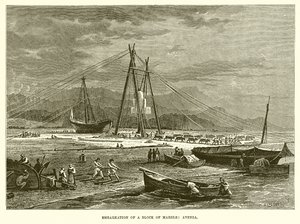 Embarkation of a Block of Marble: Avenza by English School