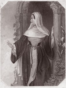 Emilia, Wife of Aegeon, Abbess of a Community of Ephesus (The Comedy of Errors) (circa 1838) from Gallery of the Women of Shakespeare by English School