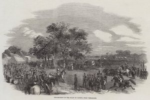 Encampment on the Plain of Satory, near Versailles by English School