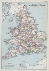 England and Wales, Ecclesiastical Divisions by English School