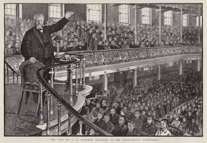English Particular Baptist Preacher Charles Haddon Spurgeon Preaching at the Metropolitan Tabernacle, London by English School