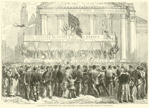 Enrolling Volunteers for the Defence of Paris Upon the Place du Pantheon, October 1870 by English School