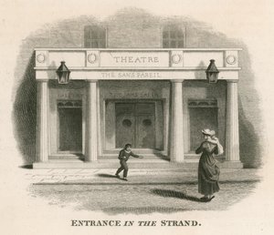 Entrance in The Strand of the Sans Pareil Theatre (Adelphi Theatre), London by English School