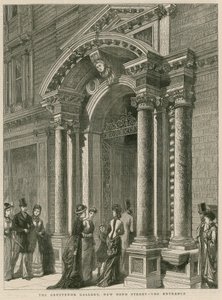 Entrance of The Grosvenor Gallery, New Bond Street, London by English School