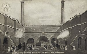 Entrance of the Railway at Edge Hill, Liverpool by English School