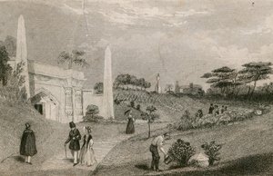 Entrance to the Catacombs, Highgate Cemetery, London by English School