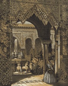 Entrance to the Court of Lions, the Alhambra Court, Crystal Palace, Sydenham, London