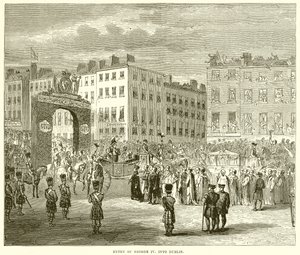 Entry of George IV into Dublin by English School
