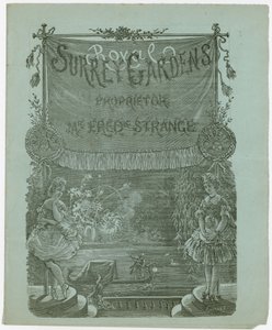Entry Ticket to the Royal Surrey Gardens, Walworth, Surrey by English School